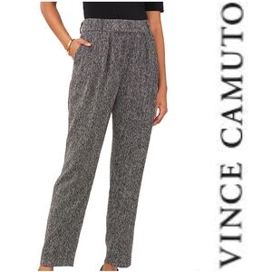 Vince Camuto Herringbone Straight-Leg Pleated Pant
